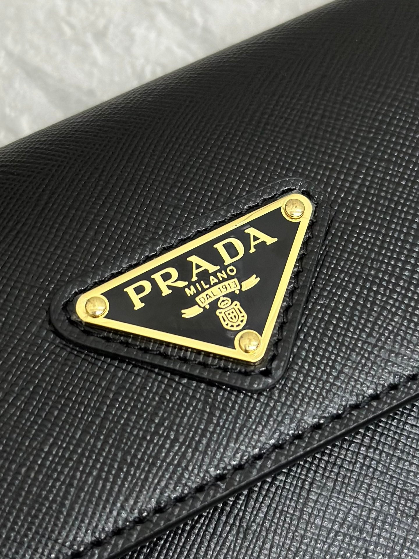 PRADA 26S SHOULDER BAG 4 IN BLACK CALFSKIN