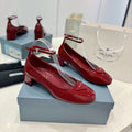 Pra Pumps 40 Square Sole Wine Patent Leather