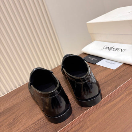 YSL 26S LOAFERS IN BLACK GLOSSY CALFSKIN