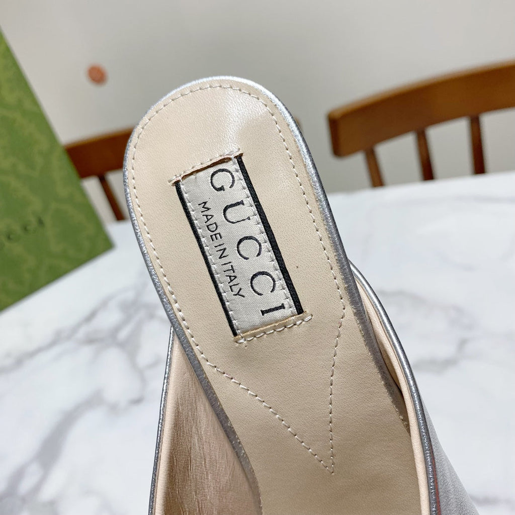 GUCCI 26S HORSEBIT HIGH-HEELED SANDALS 80 MM IN SILVER CALFSKIN