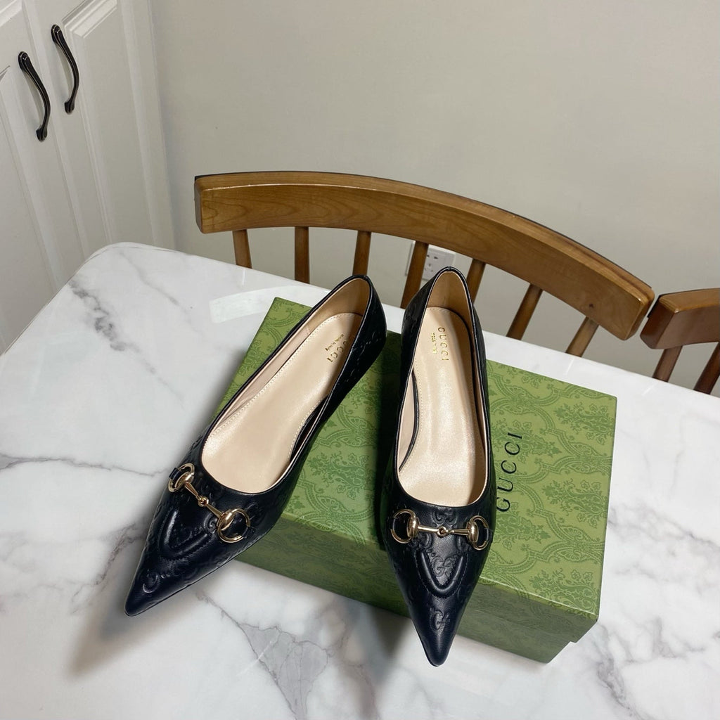 GUCCI 26S HIGH-HEELED SHOES 45 MM IN BLACK LAMBSKIN