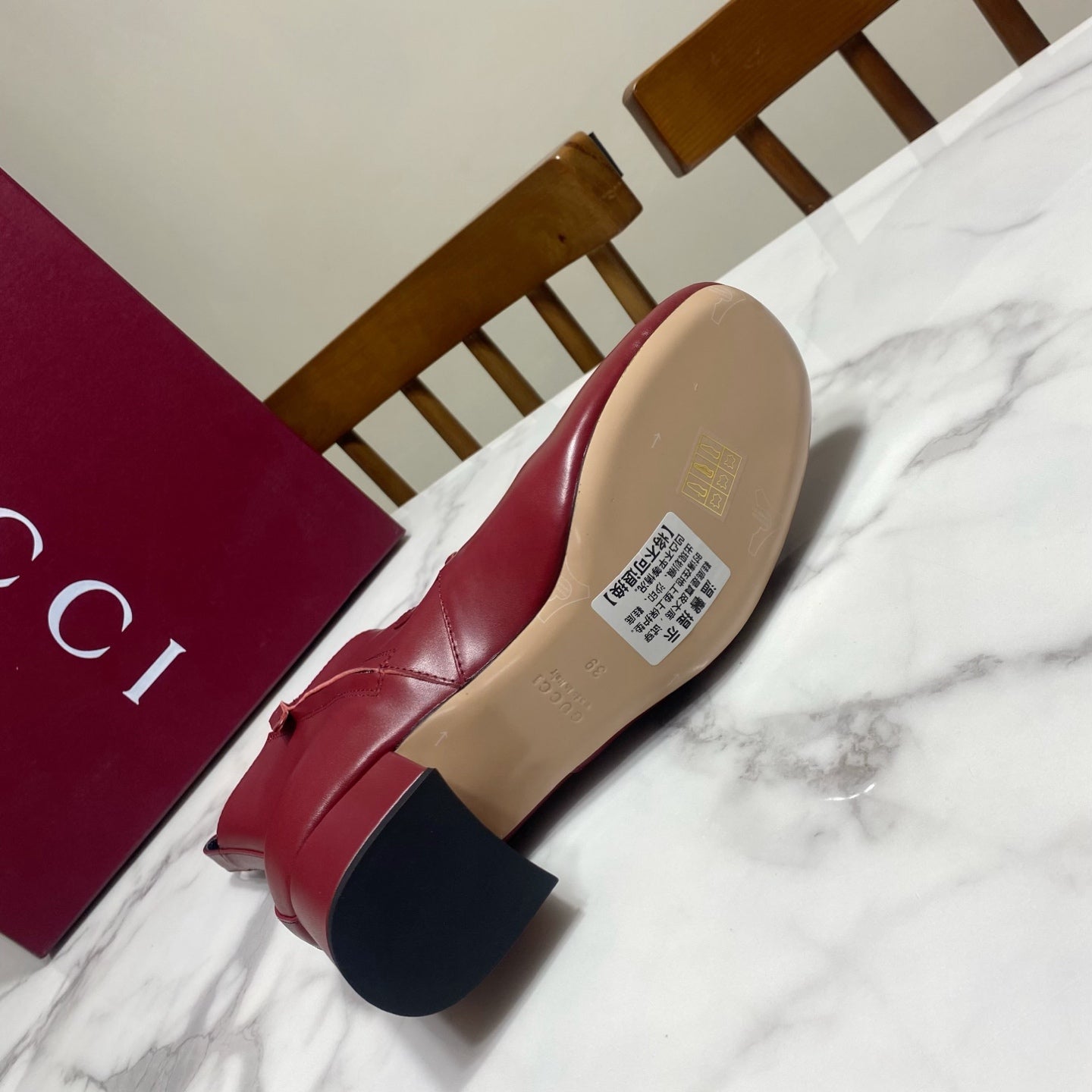 GUCCI 26S HORSEBIT BOOTS 40 MM IN RED CALFSKIN