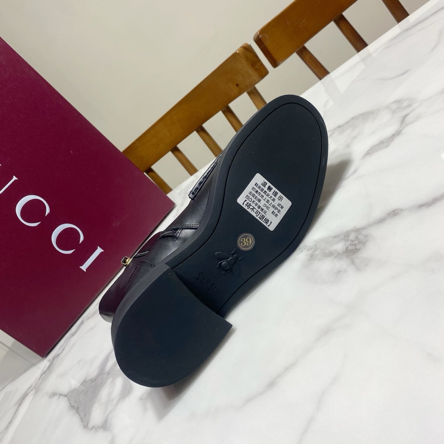 GUCCI 26S HORSEBIT BOOTS 40 MM IN BLACK CALFSKIN