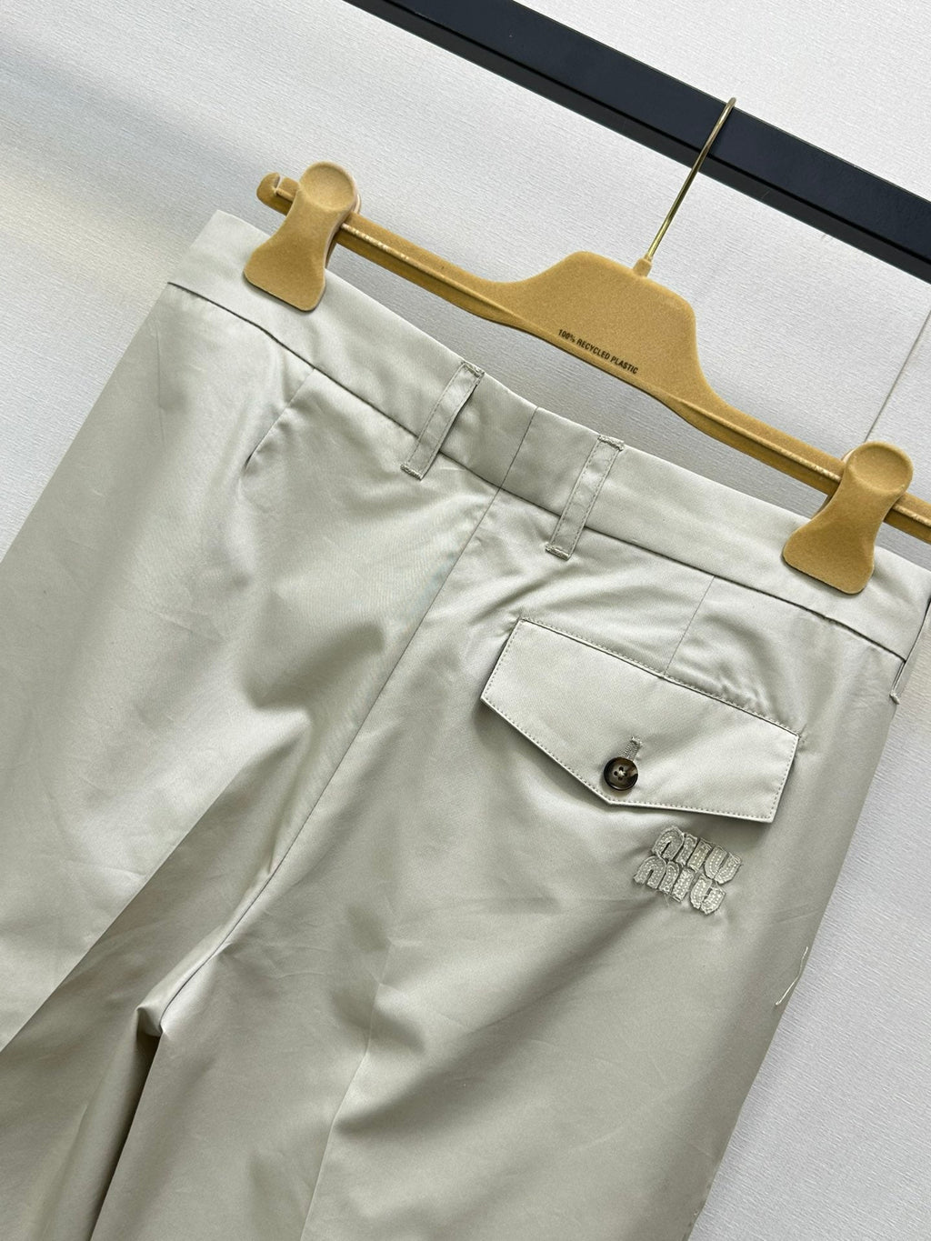 MIUMIU HIGH-WAISTED WIDE-LEG PANTS STYLE 52