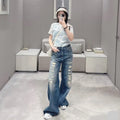 DIOR 25S RIPPED WIDE-LEG PANTS 705
