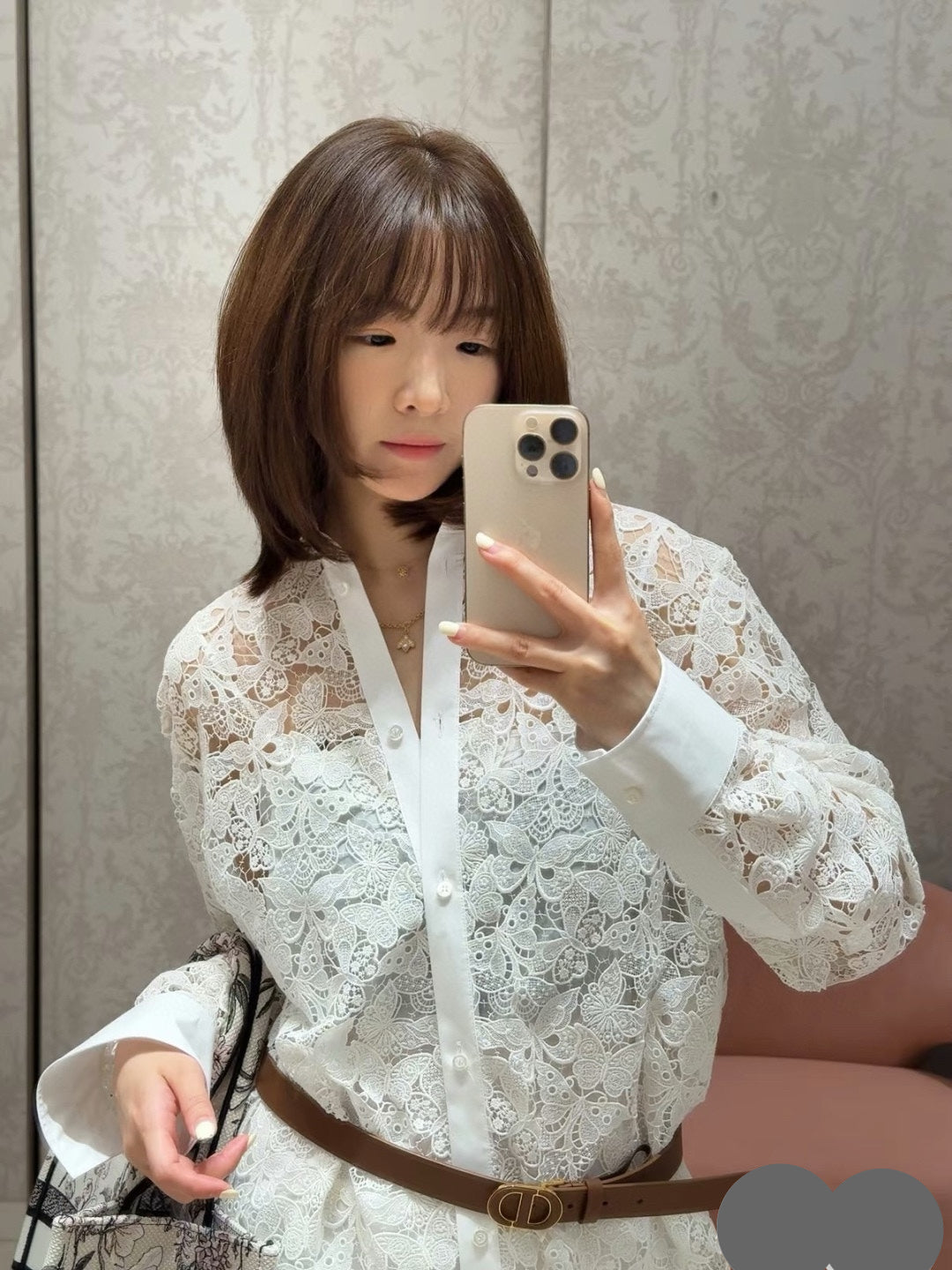 DIOR 25S LACE SHIRT 704