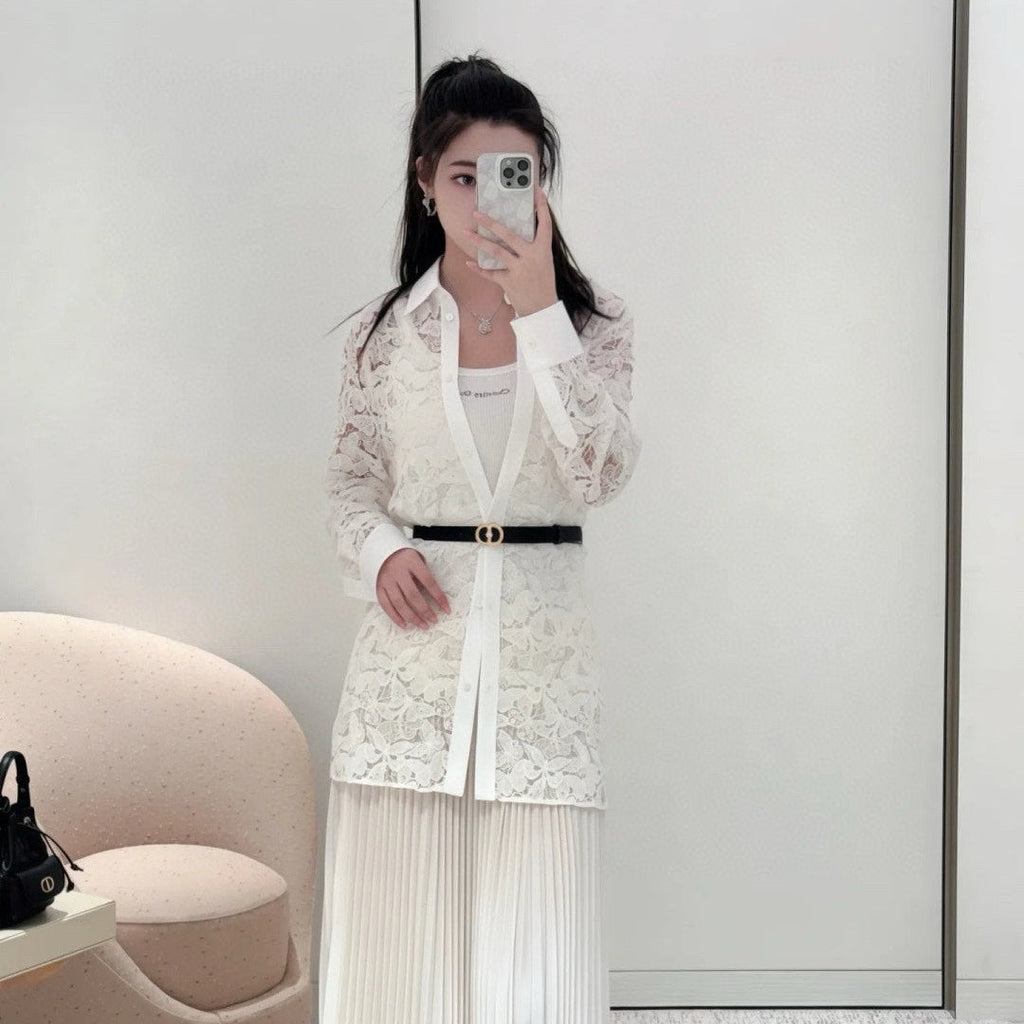 DIOR 25S LACE SHIRT 704