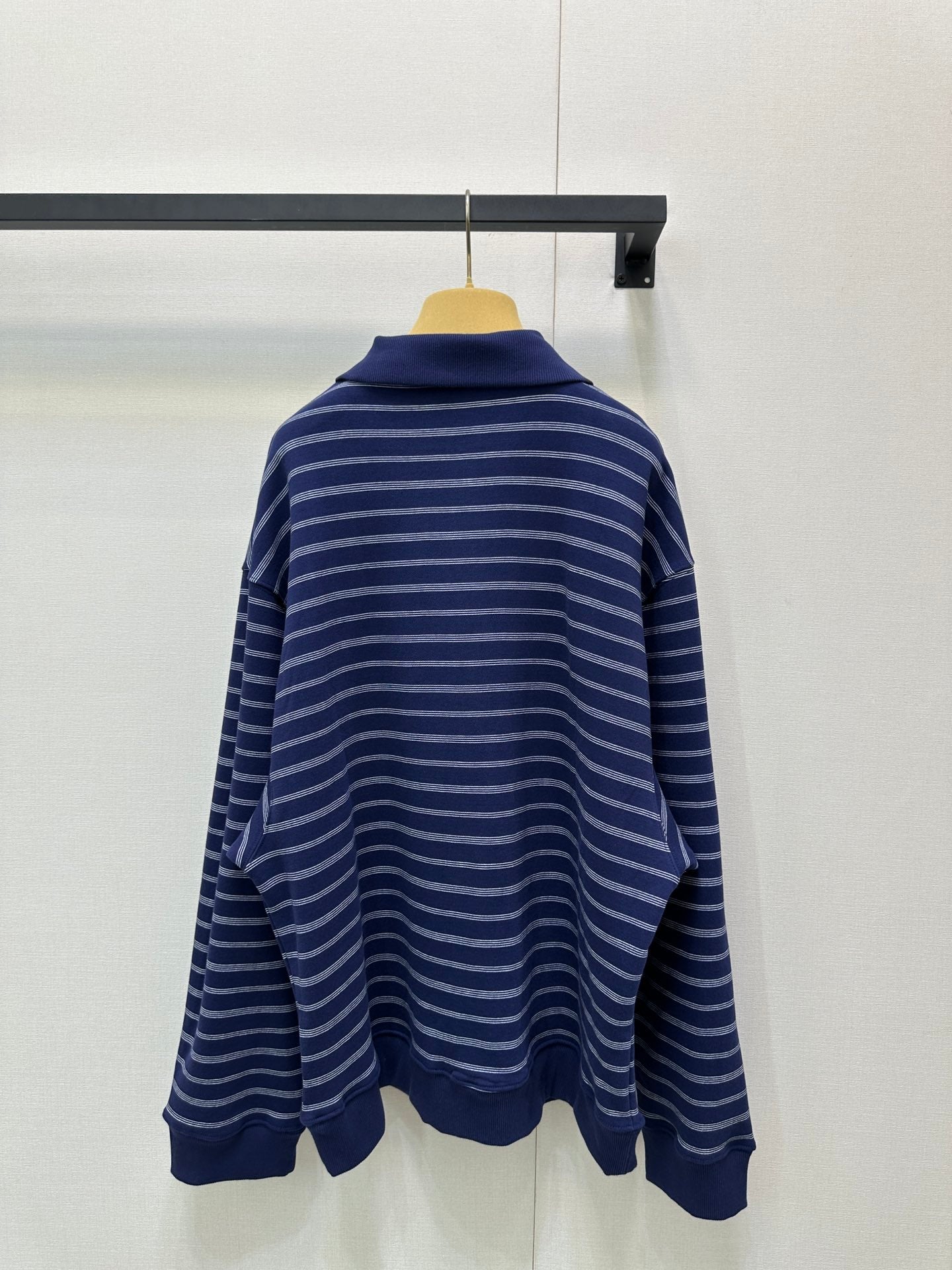 MIUMIU STRIPED ZIP POLO SHIRT STYLE 42