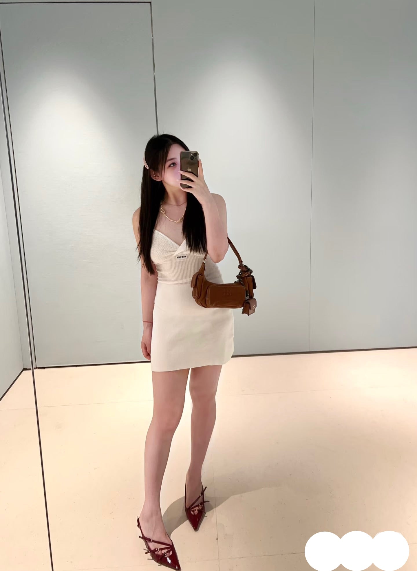MIUMIU 26S KNIT SLIP DRESS 947
