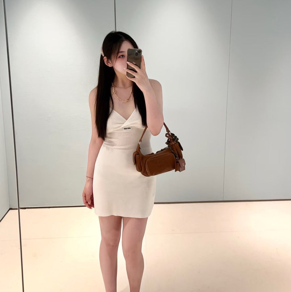 MIUMIU 26S KNIT SLIP DRESS 947