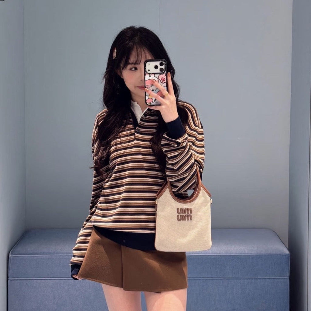 MIUMIU 26S LONG SLEEVED COLLARED SHIRT 945
