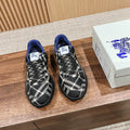 BURBERRY 26S SNEAKERS IN BLACK FABRIC PLAID