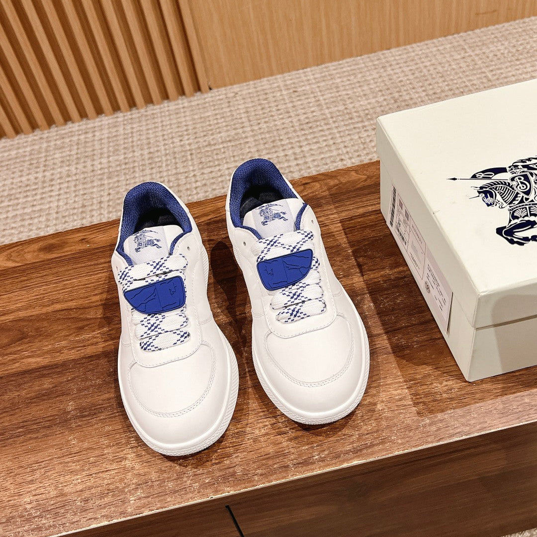 BURBERRY 26S SNEAKERS IN WHITE CALFSKIN