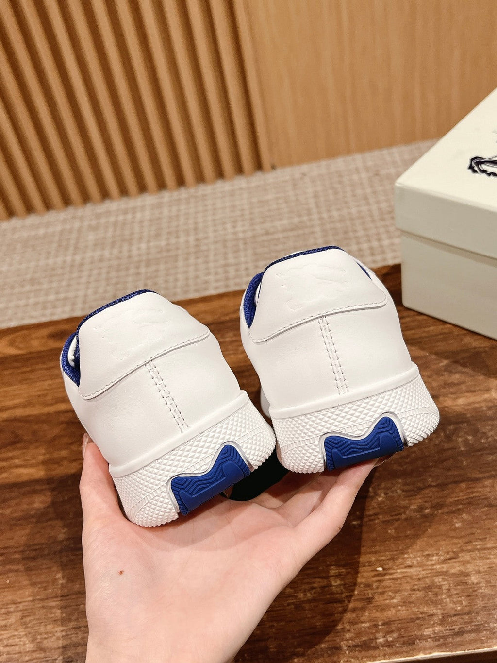 BURBERRY 26S SNEAKERS IN WHITE CALFSKIN