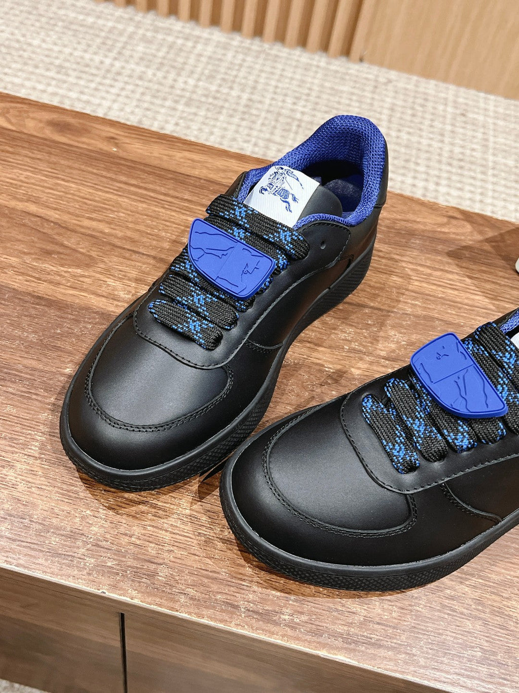 BURBERRY 26S SNEAKERS IN BLACK CALFSKIN