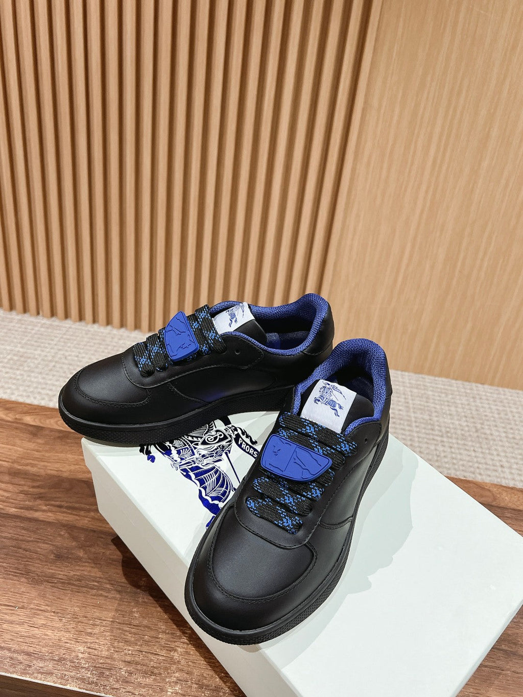 BURBERRY 26S SNEAKERS IN BLACK CALFSKIN