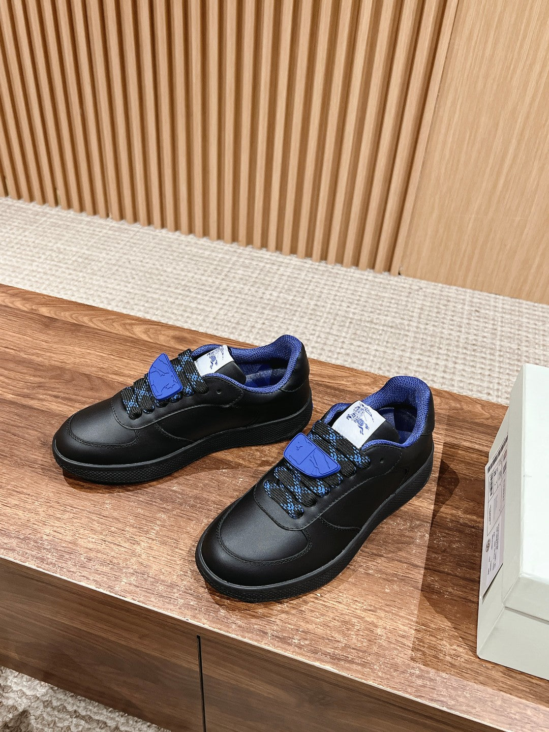 BURBERRY 26S SNEAKERS IN BLACK CALFSKIN