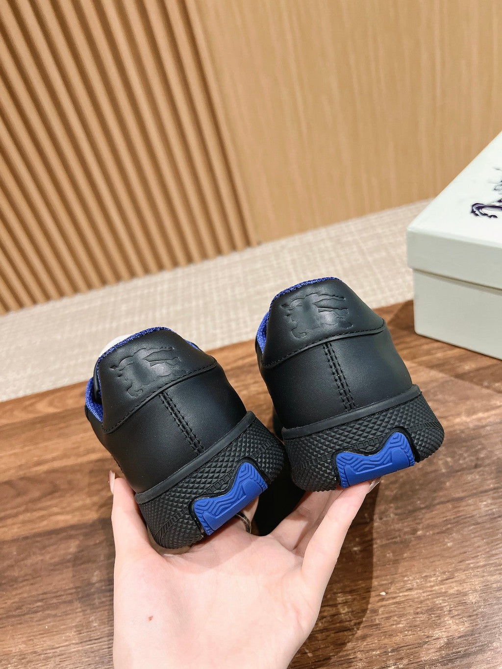BURBERRY 26S SNEAKERS IN BLACK CALFSKIN