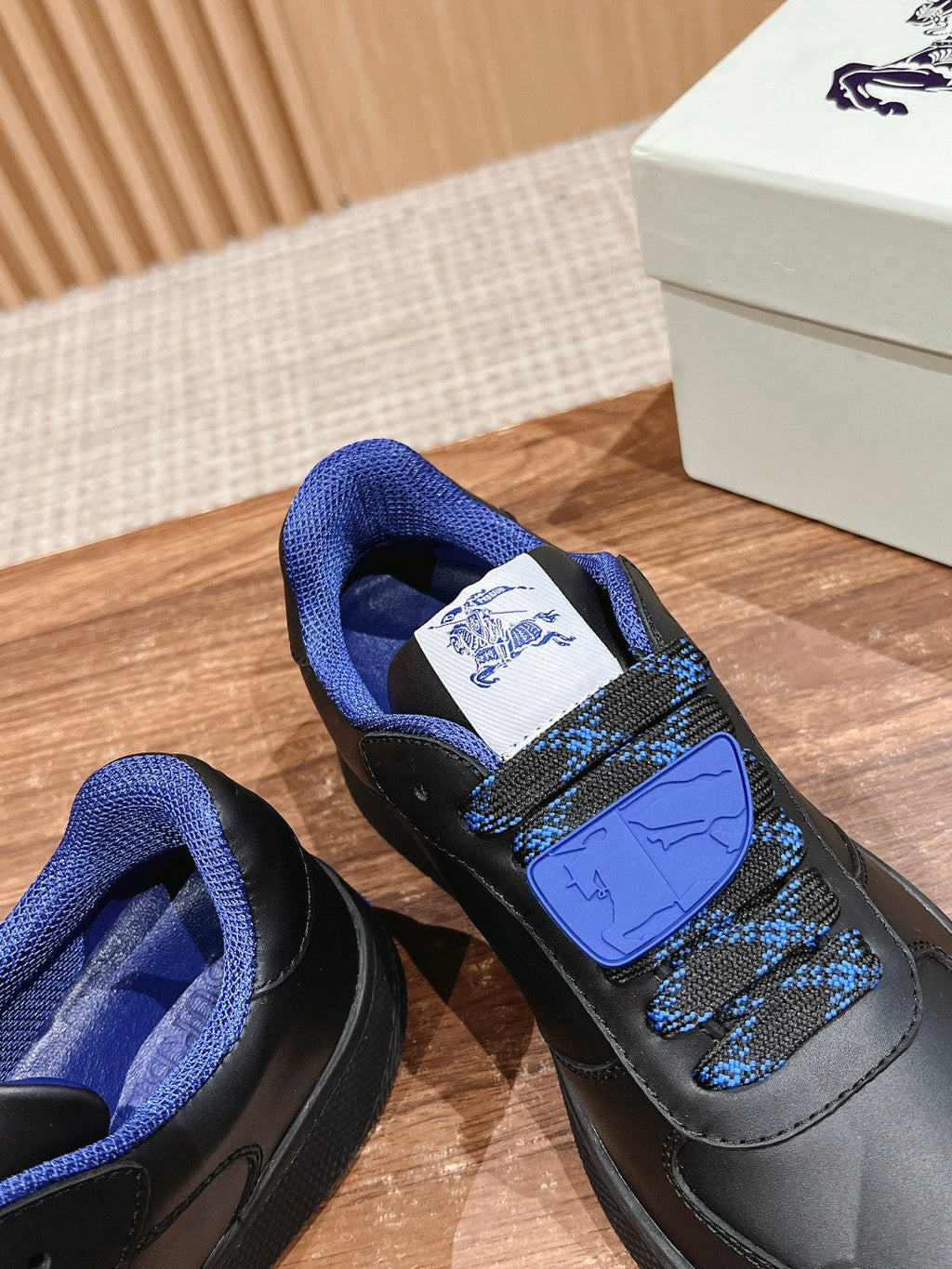 BURBERRY 26S SNEAKERS IN BLACK CALFSKIN