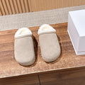 ALO 25S BIRKENSTOCK CLOGS IN LIGHT GREY SUEDE AND WHITE WOOL