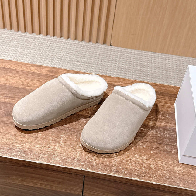 ALO 25S BIRKENSTOCK CLOGS IN LIGHT GREY SUEDE AND WHITE WOOL
