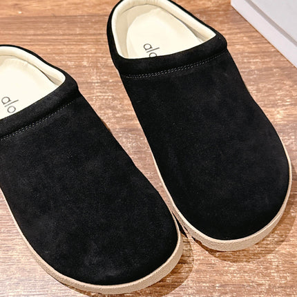 ALO 25S MULE IN BLACK SUEDE