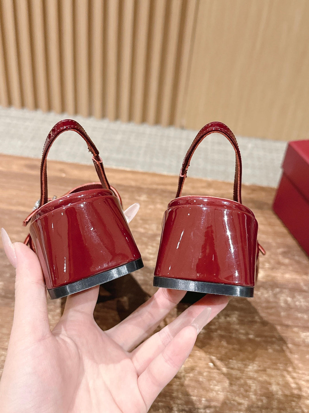 GUCCI 26S BLOCK-HEEL SLINGBACK PUMPS 45 MM IN RED CALFSKIN