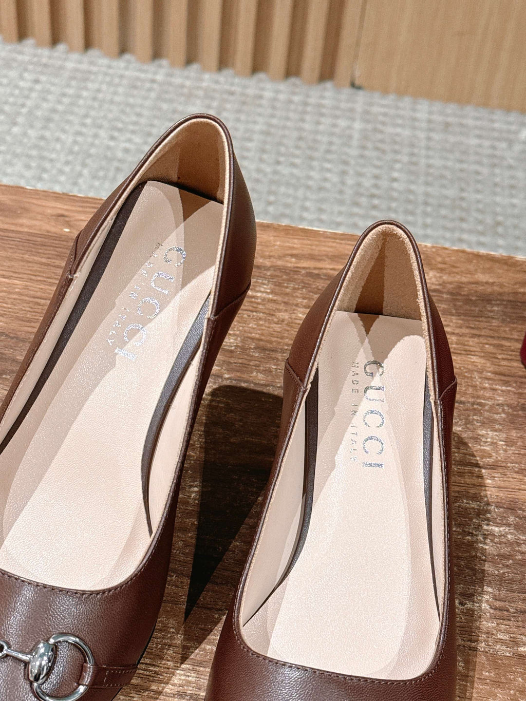 GUCCI 26S VITTORIA PUMPS 60 MM IN BROWN LAMBSKIN