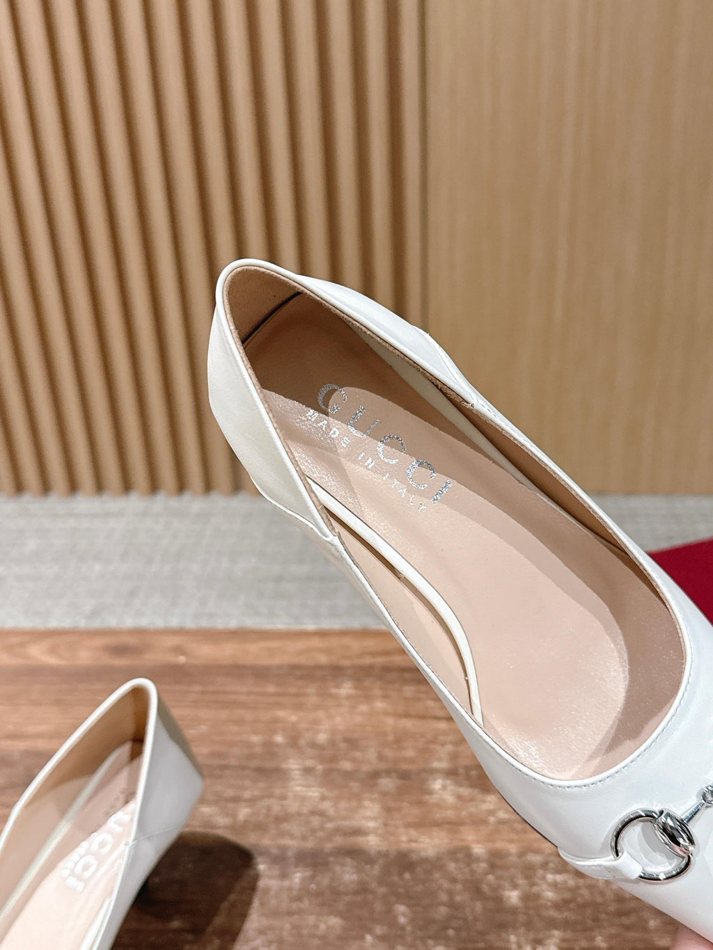 GUCCI 26S VITTORIA PUMPS 60 MM IN WHITE LAMBSKIN