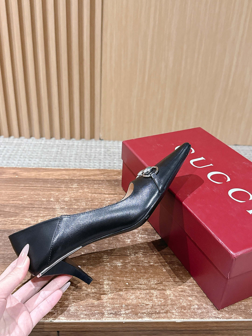 GUCCI 26S VITTORIA PUMPS 60 MM IN BLACK LAMBSKIN