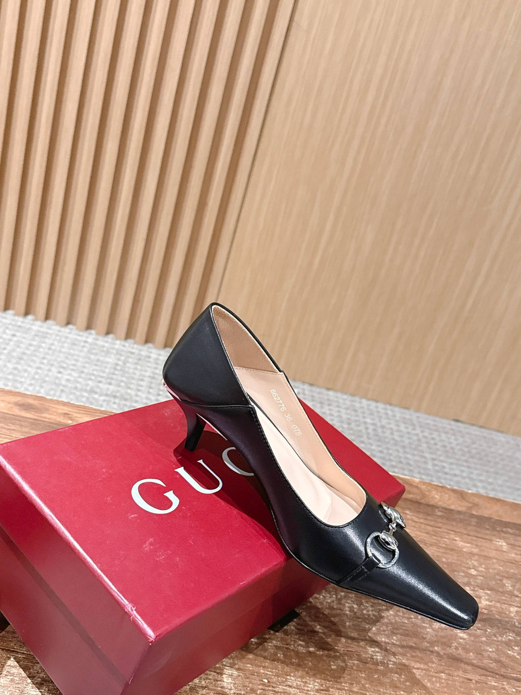 GUCCI 26S VITTORIA PUMPS 60 MM IN BLACK LAMBSKIN