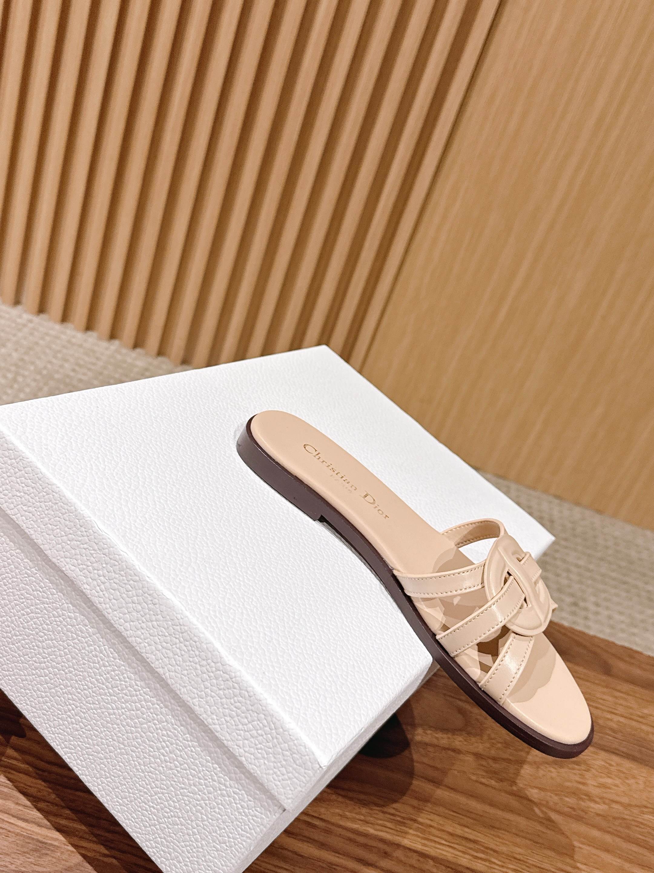 DIOR 26S SLIDE SANDALS IN BEIGE CLUB WOVEN CALFSKIN