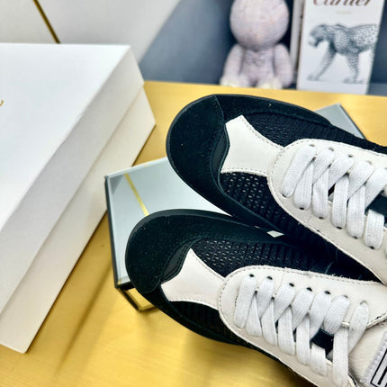CHLOE 26S SKATE SNEAKERS IN WHITE CALFSKIN MIX BLACK MESH