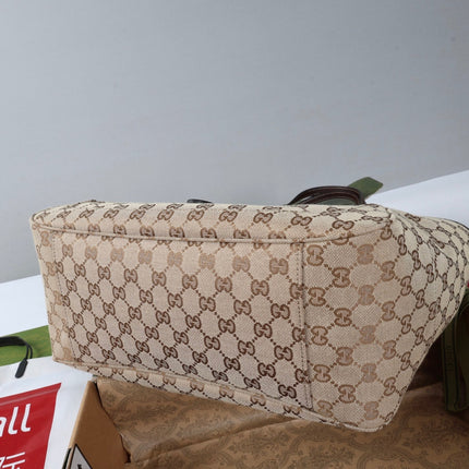 GUCCI 26S TOTE BAG 26 IN BEIGE CANVAS