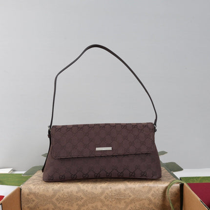 GUCCI 26S SHOULDER BAG 31 IN BROWN CANVAS