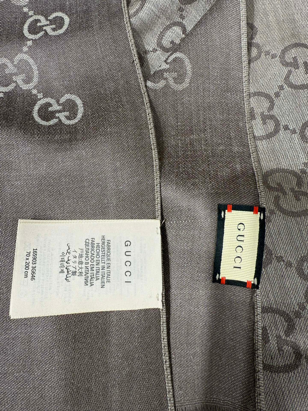 GUCCI 25S SCARF 200 IN CASHMERE SILK 706563