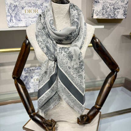 DIOR 26S SCARF 140 IN CASHMERE AND SILK 513696