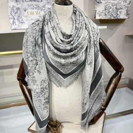 DIOR 26S SCARF 140 IN CASHMERE AND SILK 513696