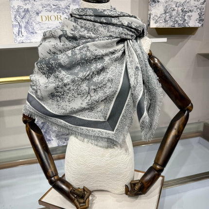 DIOR 26S SCARF 140 IN CASHMERE AND SILK 513696