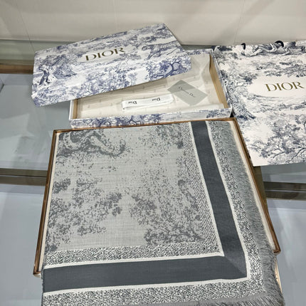 DIOR 26S SCARF 140 IN CASHMERE AND SILK 513696