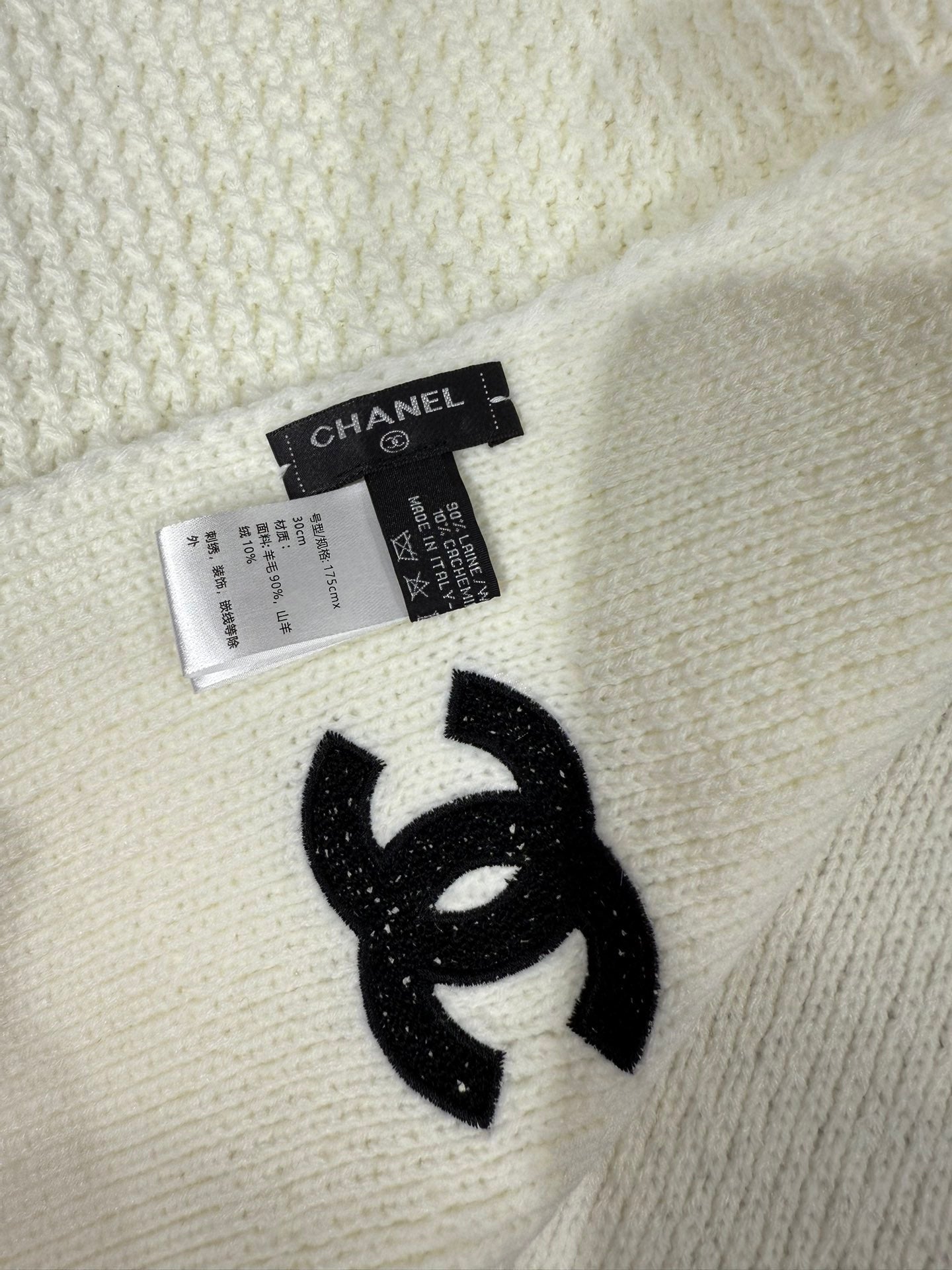 CHANEL 25S SCARF 175 CM IN  WOOL CASHMERE 943086