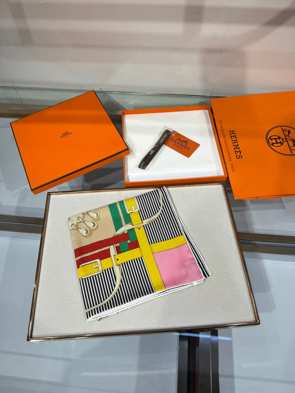 HERMES 26S SCARF 90 IN SILK 307103