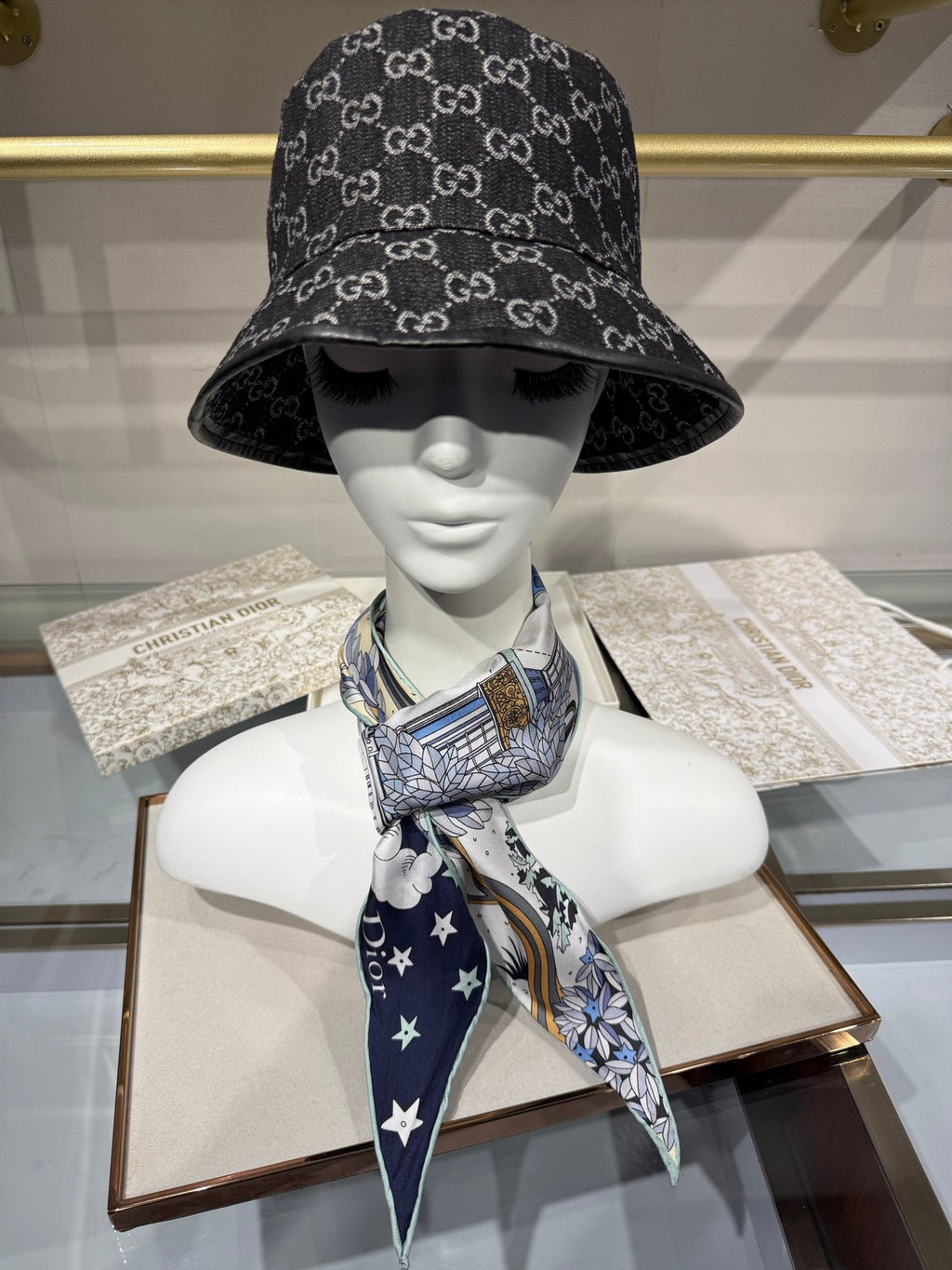 DIOR 26S SCARF 120CM IN SILK 307100