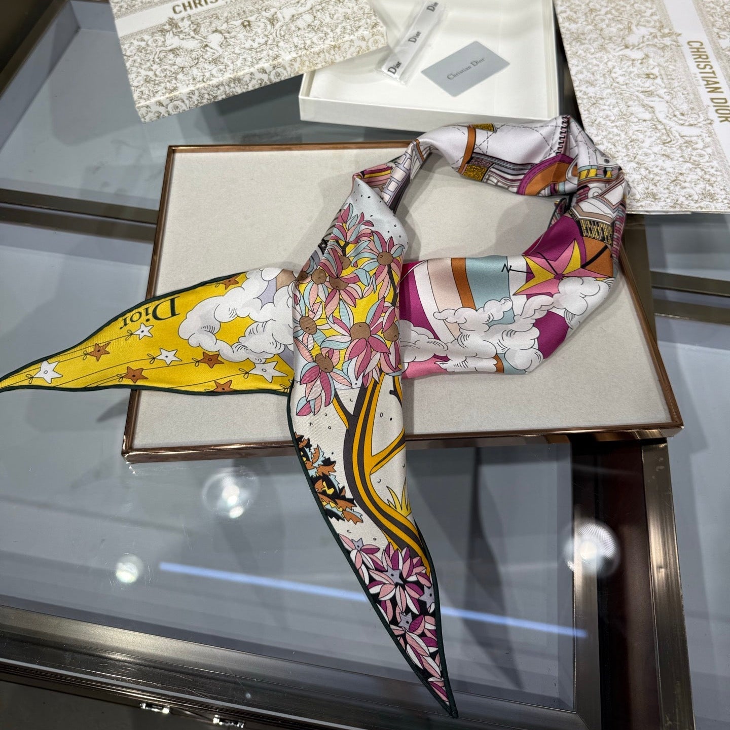 DIOR 26S SCARF 120CM IN SILK 307101