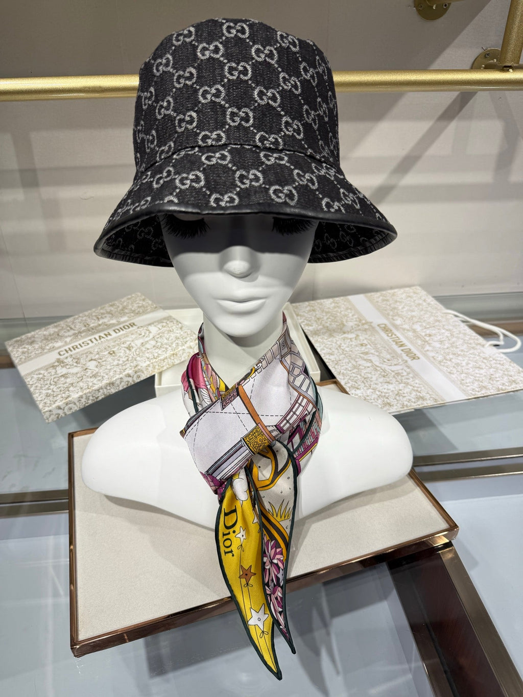 DIOR 26S SCARF 120CM IN SILK 307101