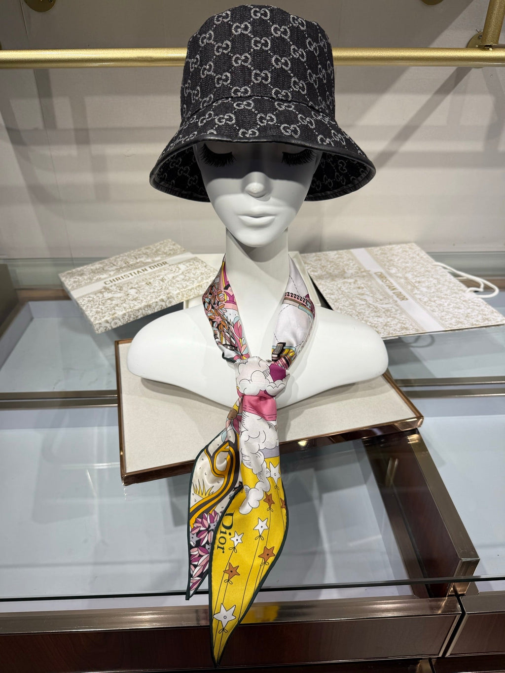 DIOR 26S SCARF 120CM IN SILK 307101