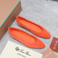 CLASSIC BALLET SHOES IN ORANGE SUEDE