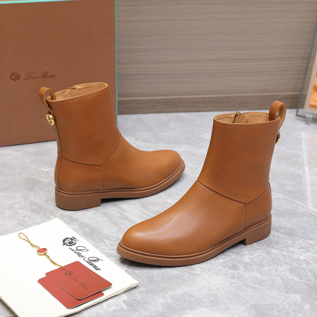 LP 25S KILDA ANKLE BOOT IN BURNT ORANGE CALFSKIN