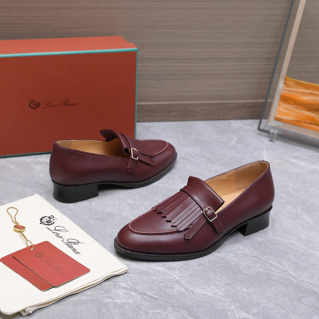 LP 26S SERGIO TASSEL LOAFERS IN BURGUNDY RED CALFSKIN GOLD HARDWARE