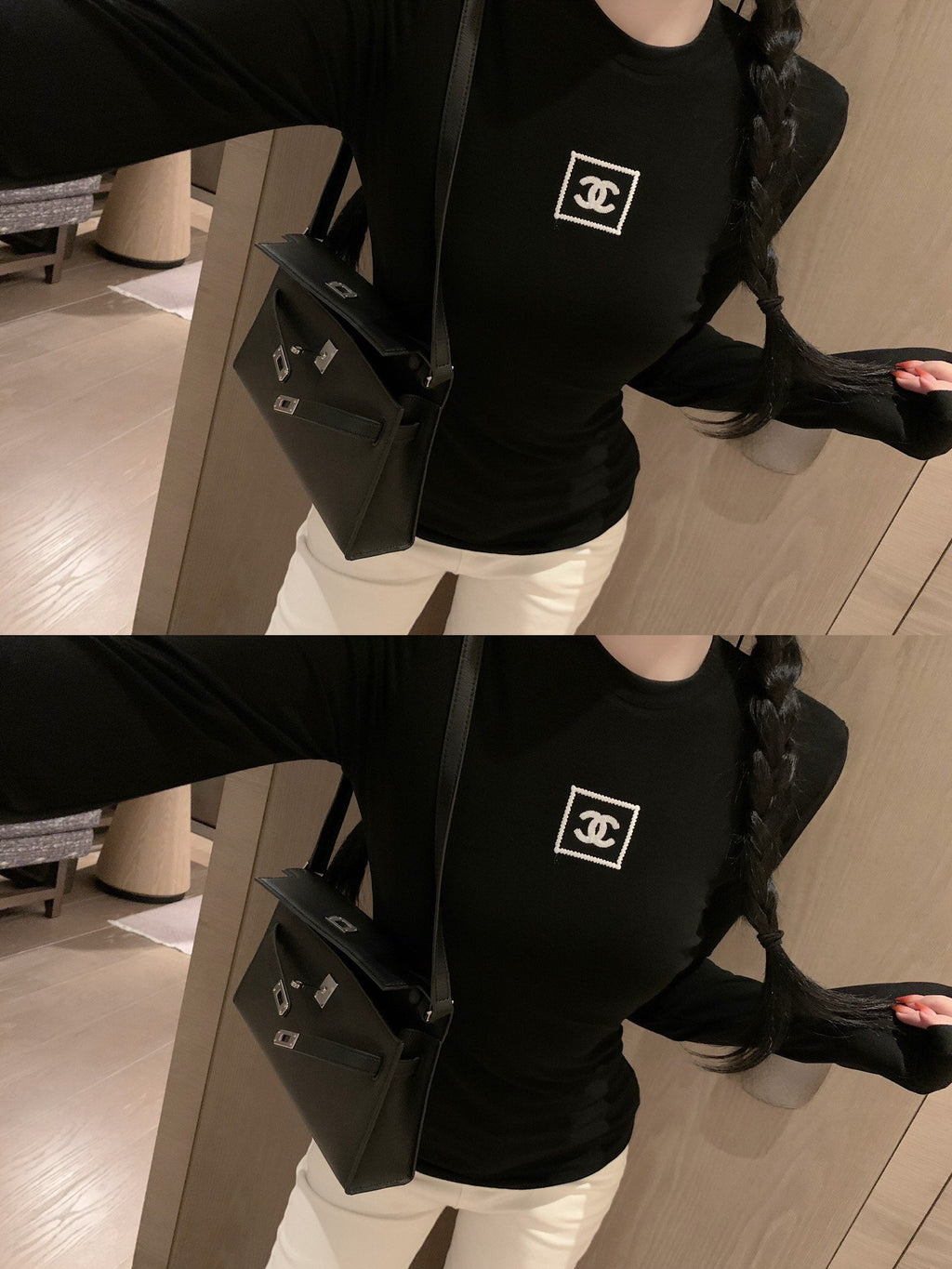 CHANEL 25S LONG SLEEVE T SHIRT STYLE 105